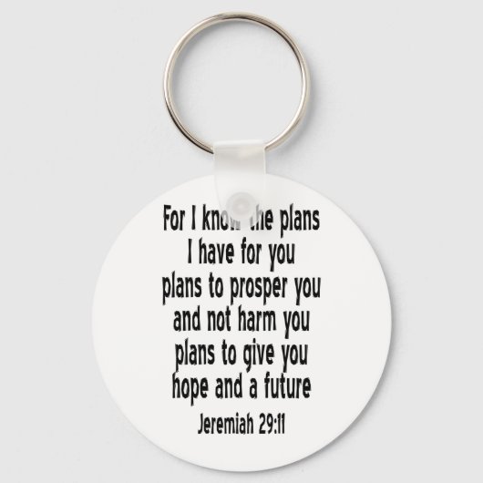 Jeremiah 29:11 sleutelhanger (Voorkant)