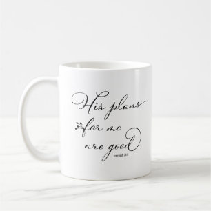 Jeremiah 29:11 Zijn plannen voor mij zijn goed Koffiemok