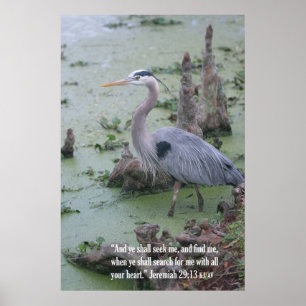 Jeremiah 29:13 de Druk van de Manuscript Poster