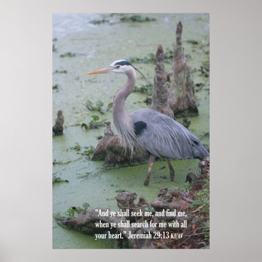 Jeremiah 29:13 de Druk van de Manuscript Poster (Voorkant)