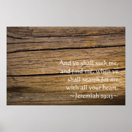 Jeremiah 29:13 poster (Voorkant)