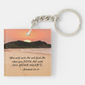 Jeremiah 29:13 Zoek me met Al Uw Heart Bijbel Sleutelhanger (Achterkant)