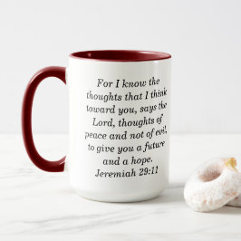 Jeremiah 29:1 Aangepaste Schrift Two-Tone Koffie M Mok