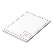 Jeremiah 31:3 Elegant Deep Red Bible Verse Notitieblok (Gedraaid)