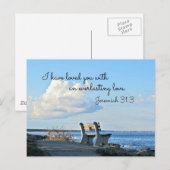 Jeremiah 31:3 Ik heb van je gehouden met een eeuwi Briefkaart (Voorkant / Achterkant)