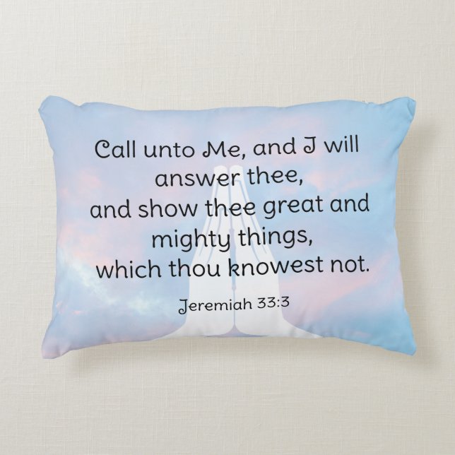 Jeremiah 33:3 accent kussen (Voorkant)