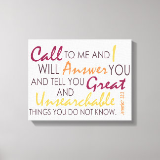 Jeremiah 33:3 canvas afdruk