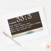 Jeremiah 33:3 rechthoekige sticker (Envelop)