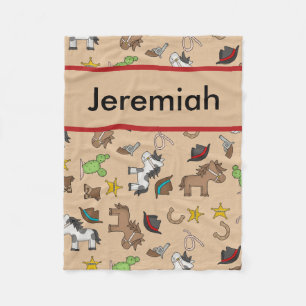 Jeremiah's persoonlijke Cowboy Blanket Fleece Deken