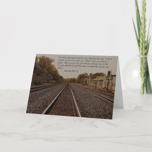 Jérémie 29 : 11. carte 5x7 (Devant)