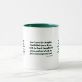 Jérémie 29:11 KJV Bible Verse Mug à deux tons (Centre)