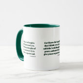 Jérémie 29:11 KJV Bible Verse Mug à deux tons (Devant gauche)