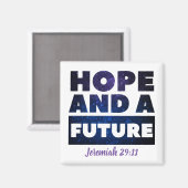 Jérémie 29:11 Magnet Carré (Recto/Verso)