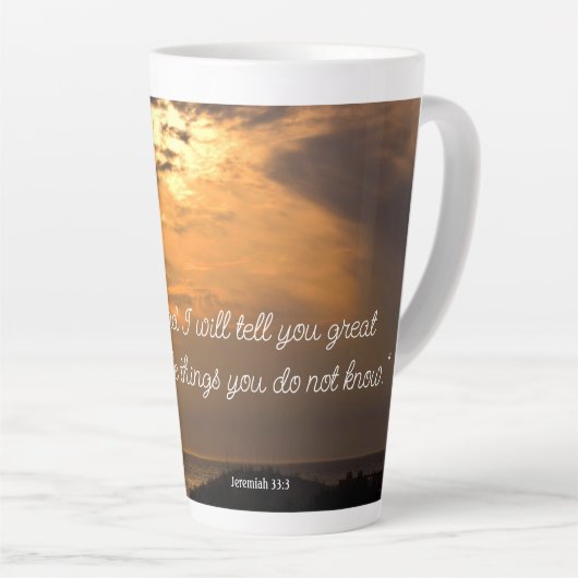 Jérémie 33:3 Latte Mug (Angle droit)