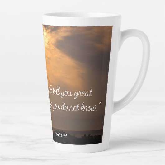 Jérémie 33:3 Latte Mug (Droite)