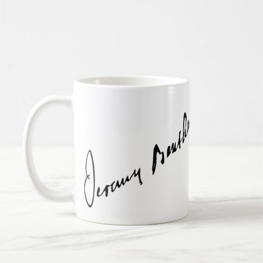 Jeremy Bentham signture Coffee Mok (Links)