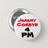 "Jeremy Corbyn 4 PM" (premier) Button Badge (Voorkant /achterkant)