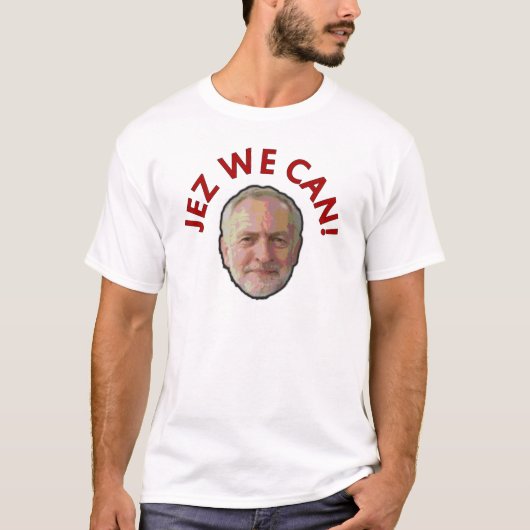 Jeremy Corbyn JEZ, WE KUNNEN! Witte T-shirt (Voorkant)