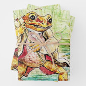 “Jeremy Fisher Catches a Fish” by Beatrix Potter Inpakpapier Vel (In situ)