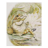 Jeremy Fisher eet lunch van Beatrix Potter Perfect Poster (Voorkant)