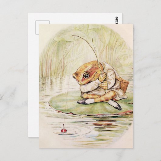 "Jeremy Fisher op een Lilypad" door Beatrix Potter Briefkaart (Voorkant / Achterkant)
