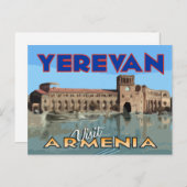 Jerevan, bezoek Armenië briefkaart (Voorkant / Achterkant)