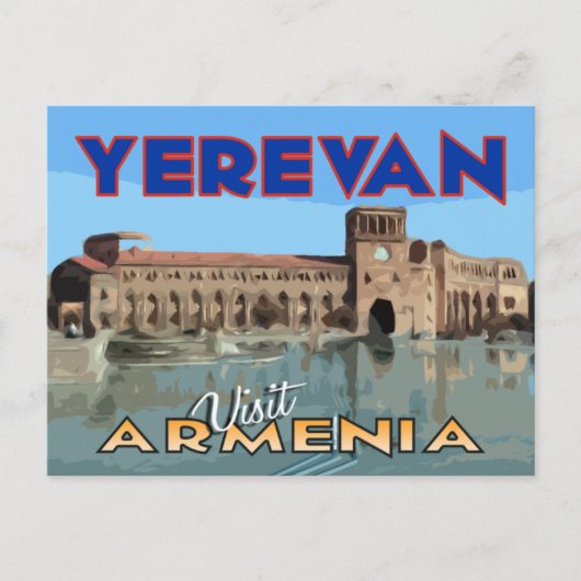 Jerevan, bezoek Armenië briefkaart (Voorkant)