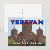 Jerevan, bezoek Armenië briefkaart (Voorkant / Achterkant)