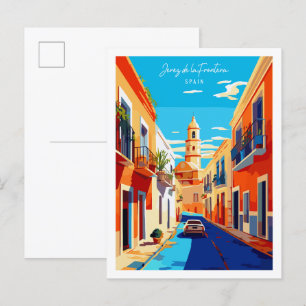 Jerez de la Frontera Spanje vintage reizen Briefkaart