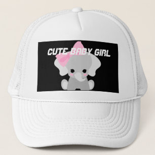 Jericho Italic lettertype Aangepaste Cute baby gir Trucker Pet