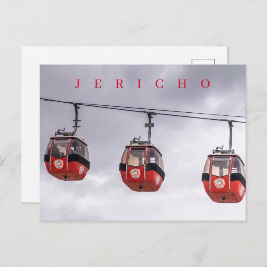 Jericho kabelbaan uitzicht briefkaart (Voorkant / Achterkant)