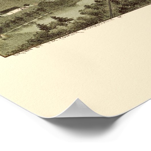 Jermyn, PA Panorama Kaart - 1889 Poster (Hoek)