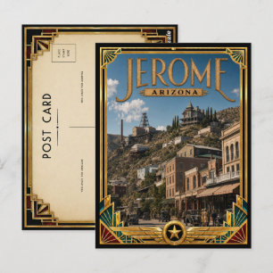 Jerome Arizona Vintage Art Deco Gouden Tijdperk Briefkaart