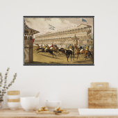 Jerome Park Race 1868 Vintage Poster (Keuken)