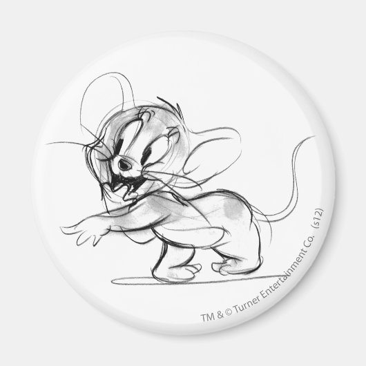 Jerry Bashful Sketch Magneet (Voorkant)