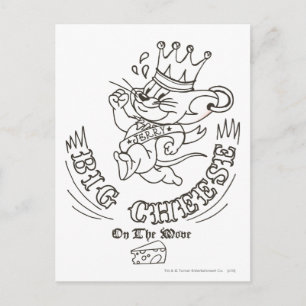 Jerry Big Cheese op de maan 1 Briefkaart