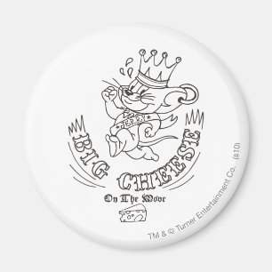 Jerry Big Cheese op de maan 1 Magneet