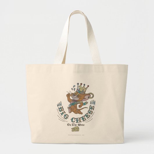 Jerry Big Cheese op de maan 2 Grote Tote Bag (Voorkant)