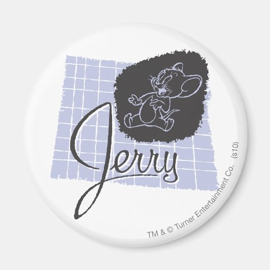 Jerry Black en Blue Script Magneet (Voorkant)