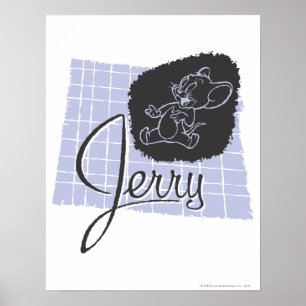 Jerry Black en Blue Script Poster
