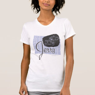 Jerry Black en Blue Script T-shirt