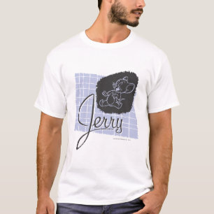 Jerry Black en Blue Script T-shirt