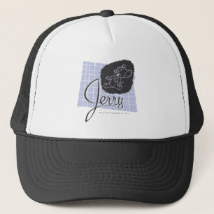 Jerry Black en Blue Script Trucker Pet