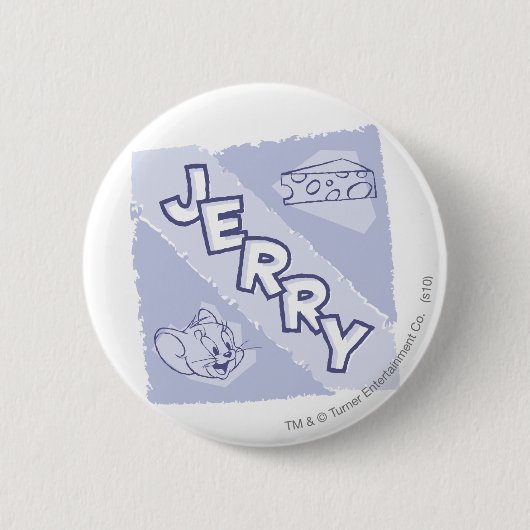 Jerry Blue Cheese Logo Ronde Button 5,7 Cm (Voorkant)