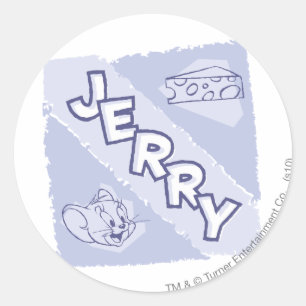 Jerry Blue Cheese Logo Ronde Sticker