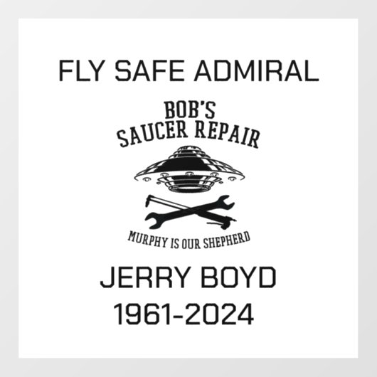 Jerry Boyd Memorial Raamsticker (Vel)