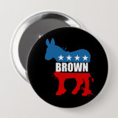 JERRY BROWN-verkiezingsgear Ronde Button 4,0 Cm (Voorkant /achterkant)