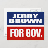 JERRY BROWN VOOR GOVERNOR BRIEFKAART (Voorkant / Achterkant)