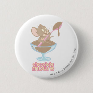 Jerry Chocolate Mouse Ronde Button 5,7 Cm