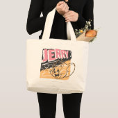 Jerry Face op Cheese Grote Tote Bag (Voorkant (product))